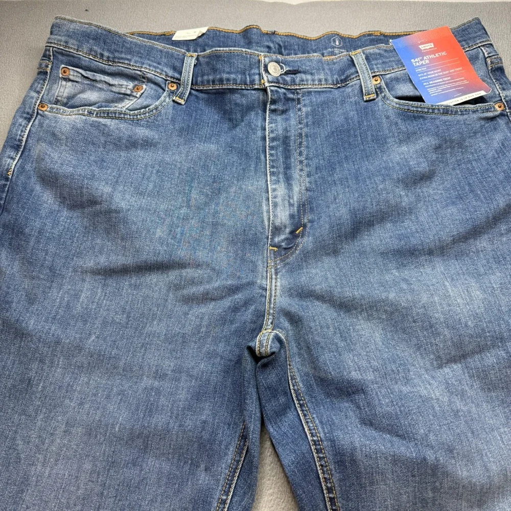 Levis 541 Athletic Taper Jeans Mens 42x36 Blue Cotton Stretch Workwear Classic